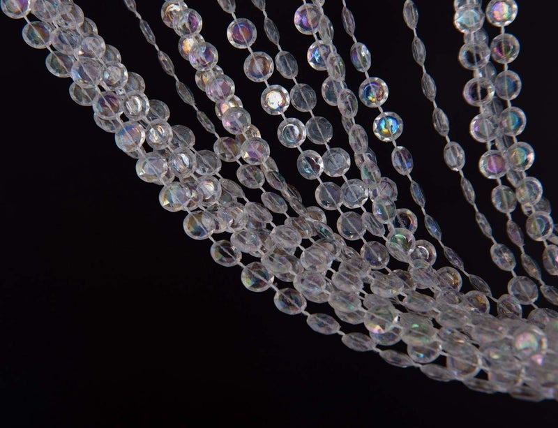 FlavorThings 3FTx 9FT Diamond Cut Crystal Beaded Curtain for Doorway Room Closet Divider Party Wedding Kids Bedroom Decorations,Diamond Cut Bead Curtain - Image 4